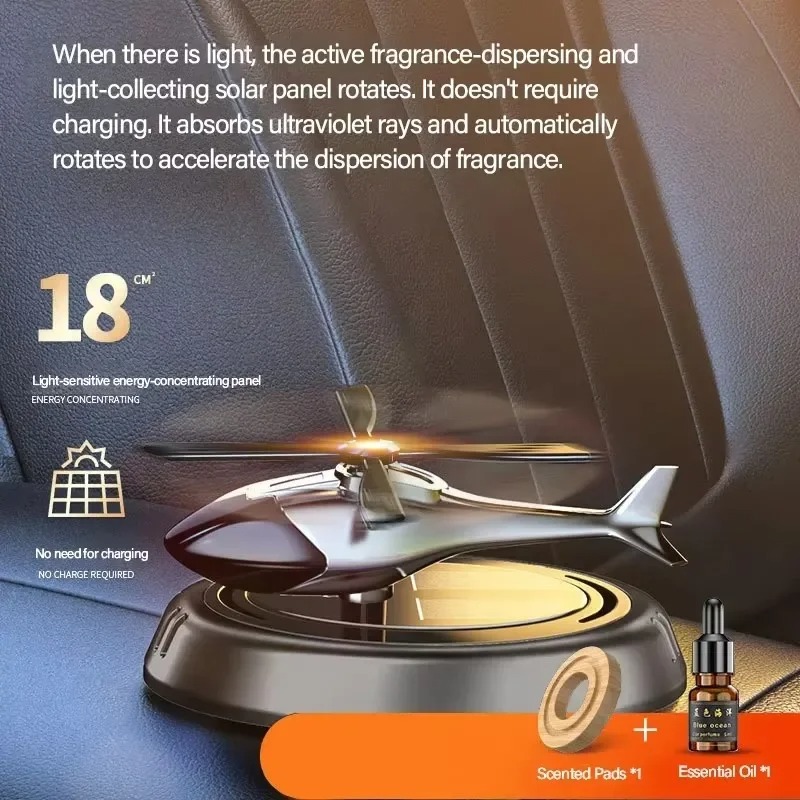 Solar Powered Helicopter Car A - Car Accessories Perfume review and price